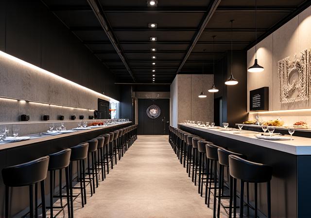Design moderno del ristorante 'Vero' a Milano.